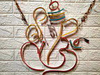 Lord Ganesh Neon Light | Wall Decor | LED (24x18") - Orange Blue
