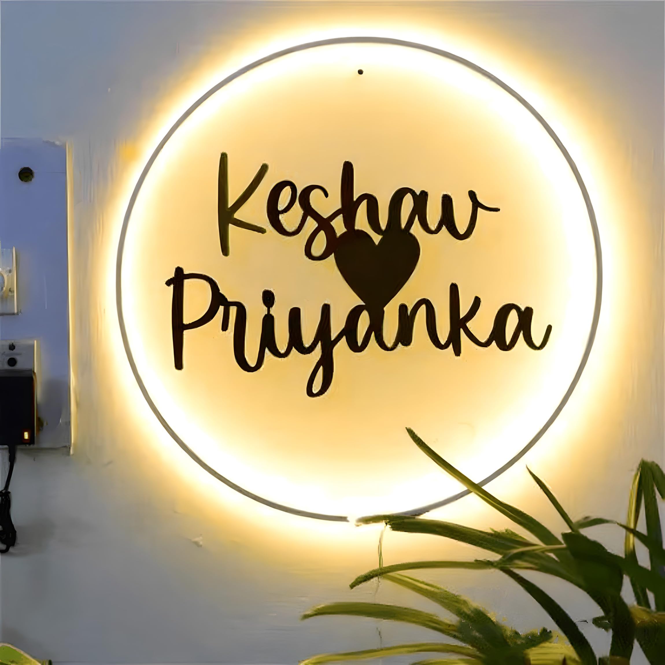 Personalized LED Neon Round Wall Decor (12x12 inches)
