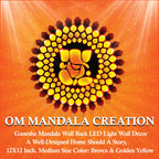 Small LED Mandala Wall Light - Handcrafted Decor for Home or Office (MDF)