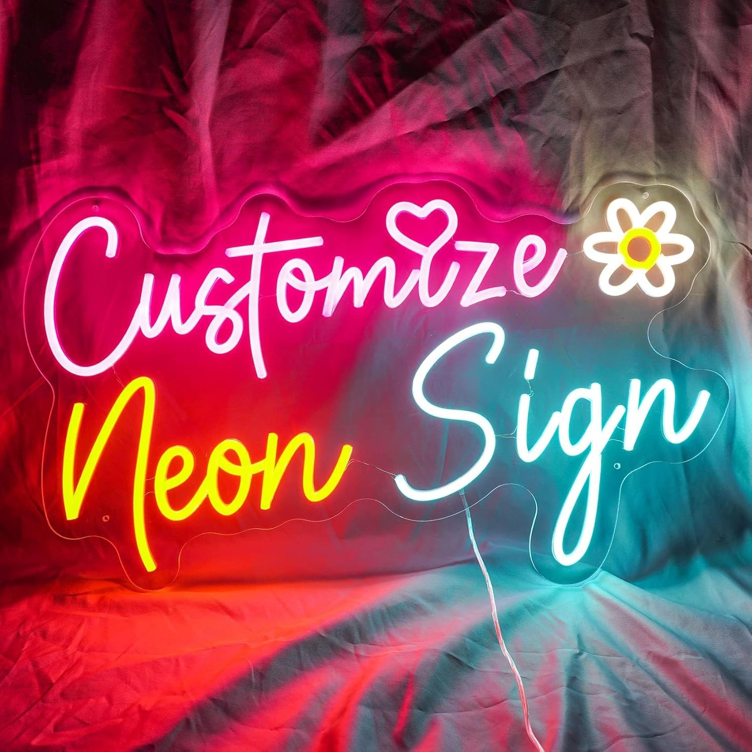 Custom LED Name Neon Light - Wall Decor, Room Decor, Wedding, Birthday, Home, Party, Office, Shop, Bar, Café - Text Display