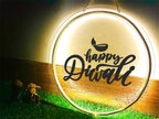 Festive Diwali LED Neon Ring Light (12x12 Inches)