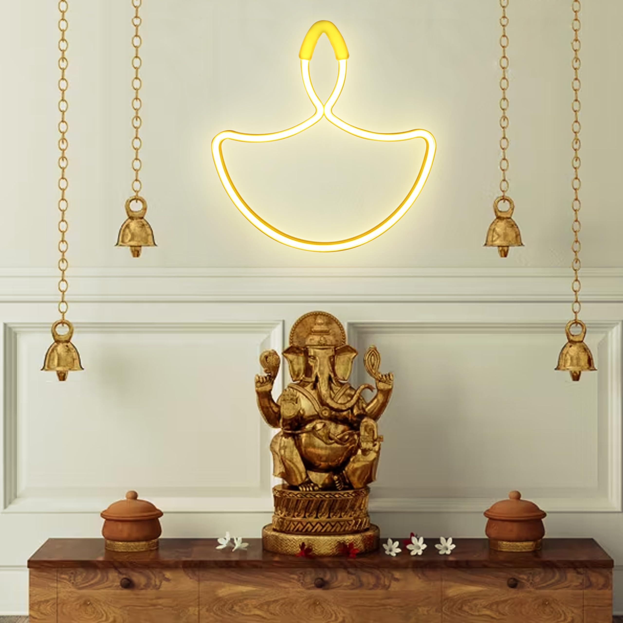 LED Neon Strip Lights - IP65 Waterproof, Warm White, Diwali Decoration, Indoor/Outdoor