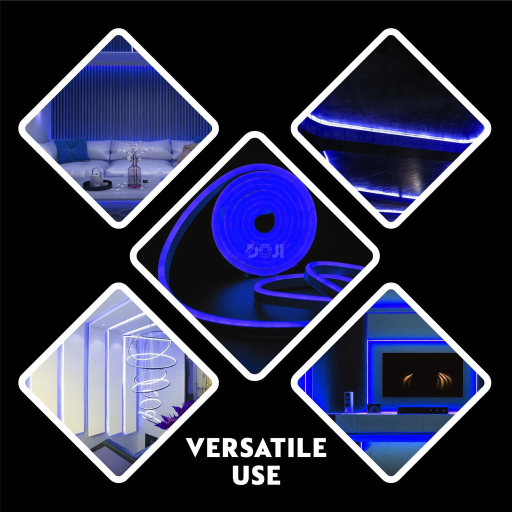 Blue Waterproof LED Neon Strip Light - 2m