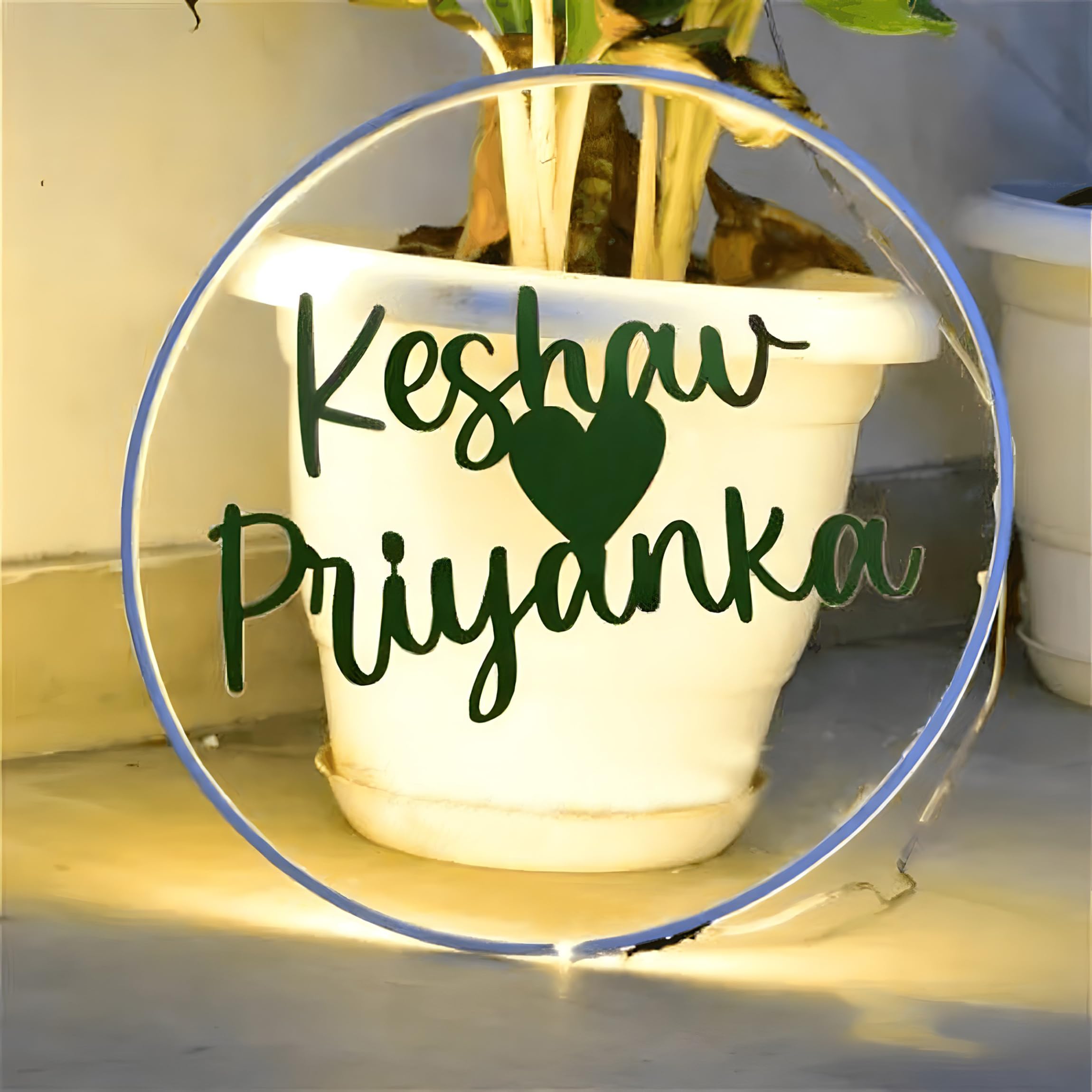 Personalized LED Neon Round Wall Decor (12x12 inches)