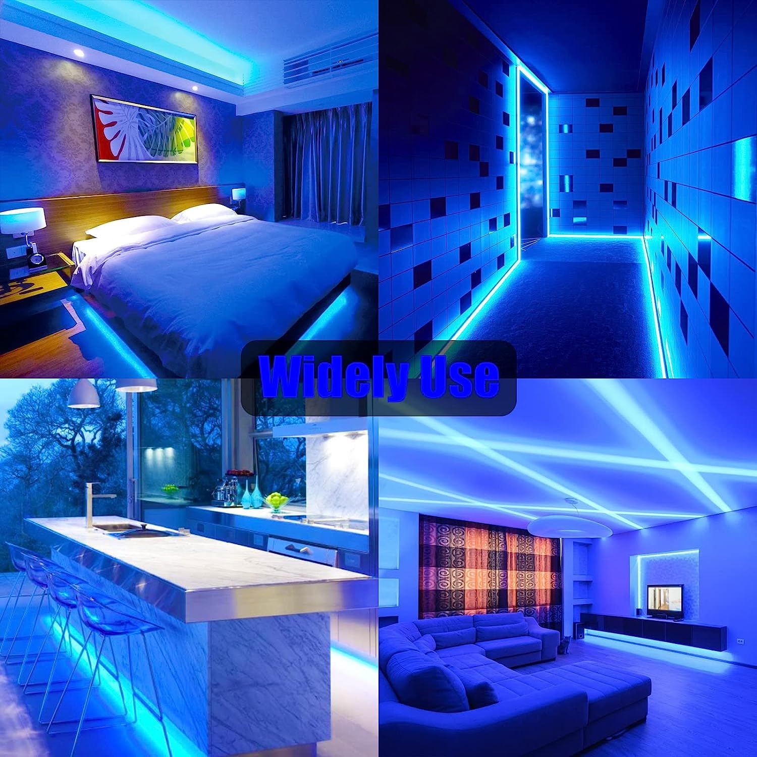 Waterproof Ice Blue LED Neon Strip Light - 5m