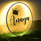 Personalized LED Neon Round Wall Decor (12x12 inches)
