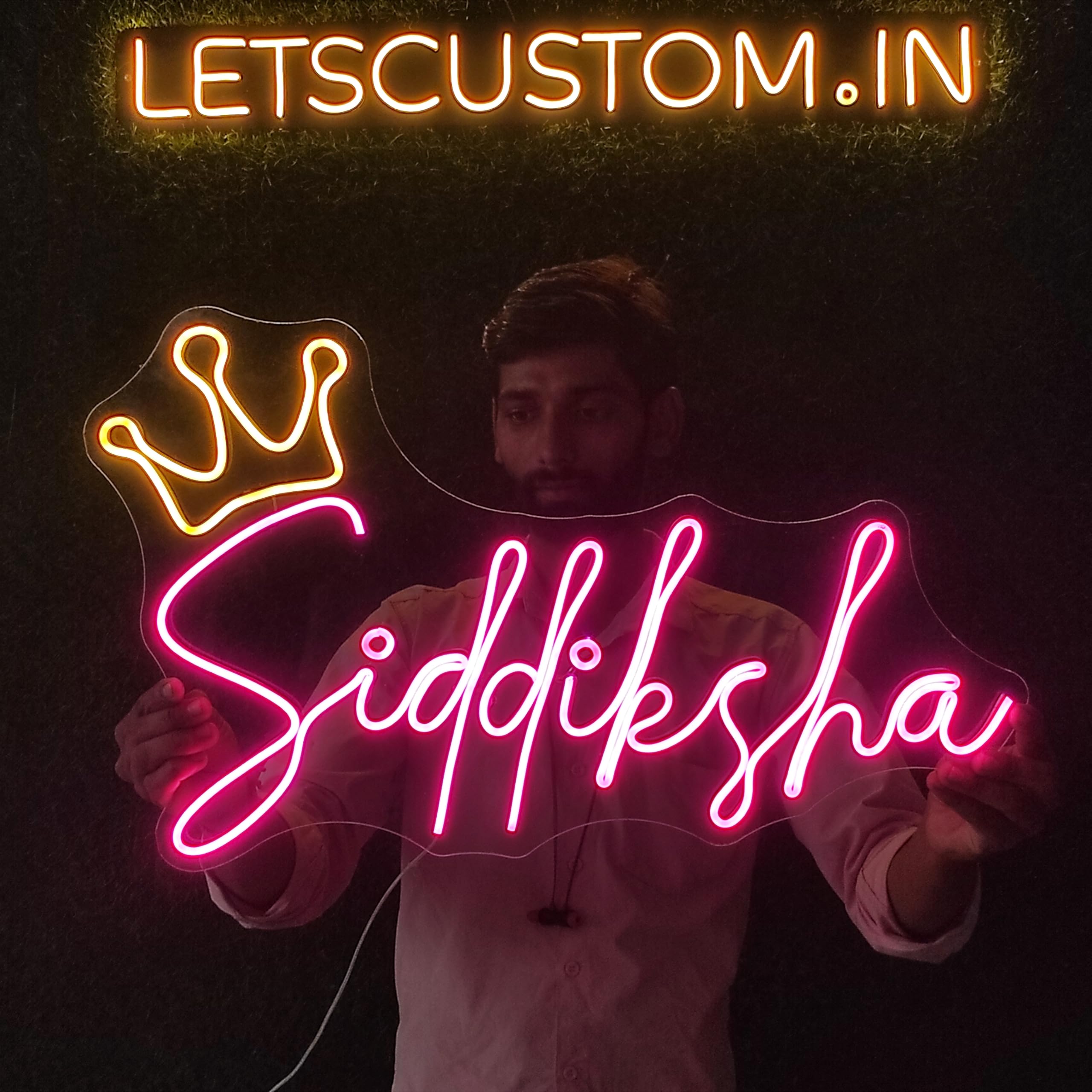 Custom LED Neon Sign - Personalized Light for Home Decor, Parties, and Events (1 Letter, 6x6 inches)