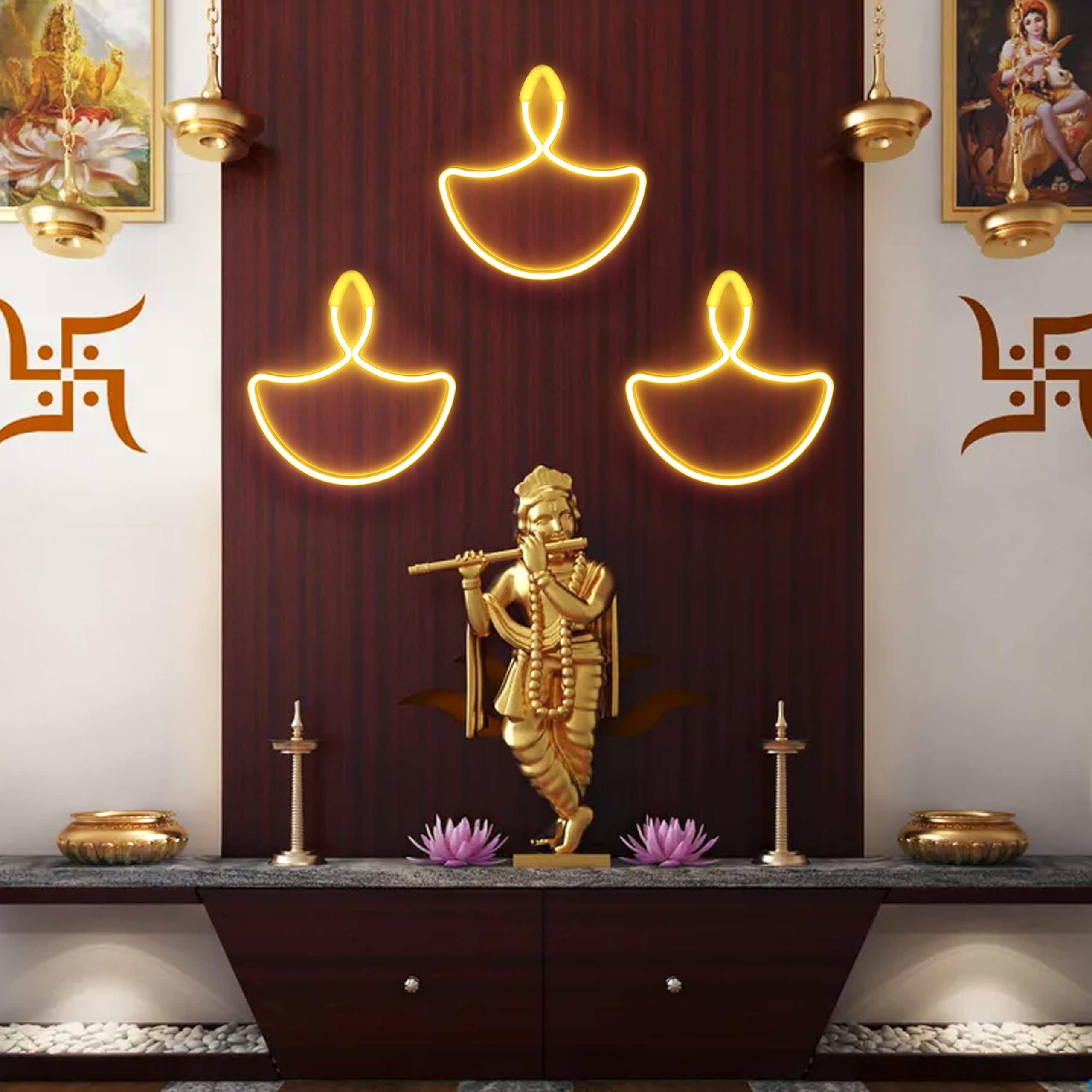 LED Neon Strip Lights - IP65 Waterproof, Warm White, Diwali Decoration, Indoor/Outdoor