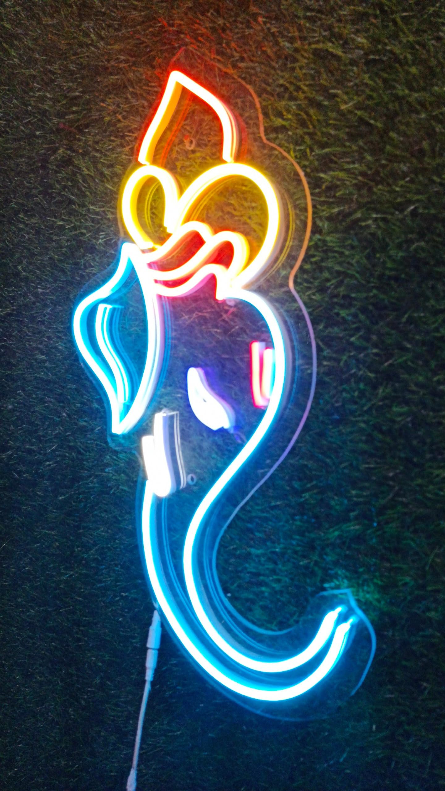Colorful Ganesh Neon LED Sign – Wall Art for Mandir