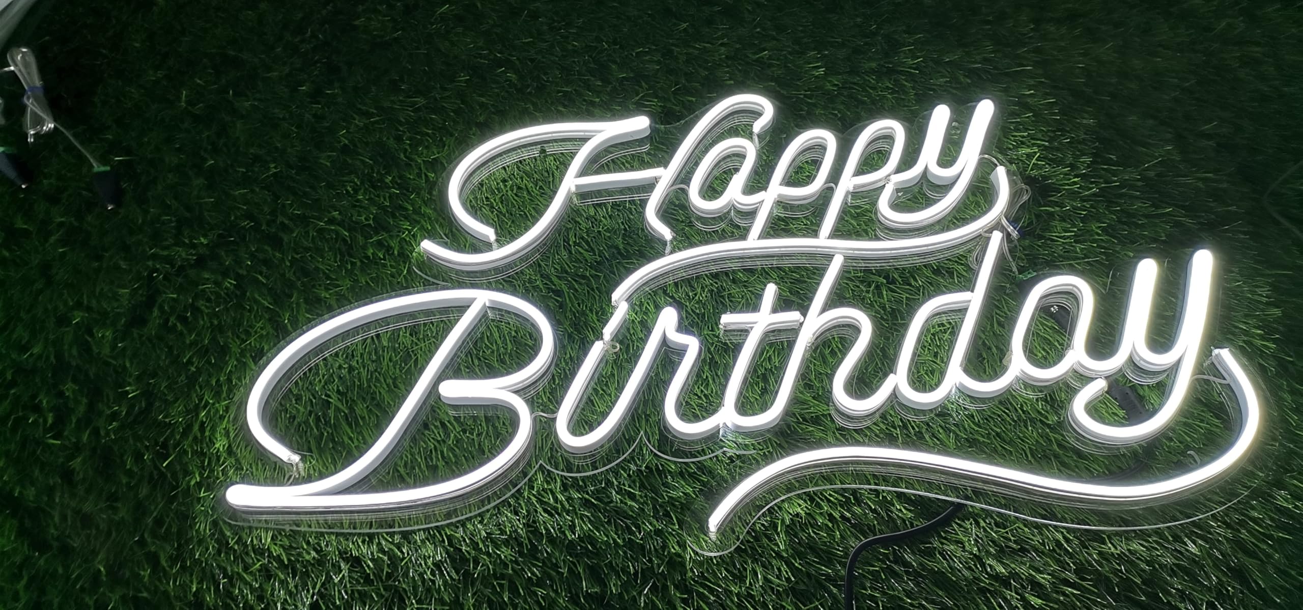 Large LED Neon Birthday Party Sign (38 x 56cm) Multicolor