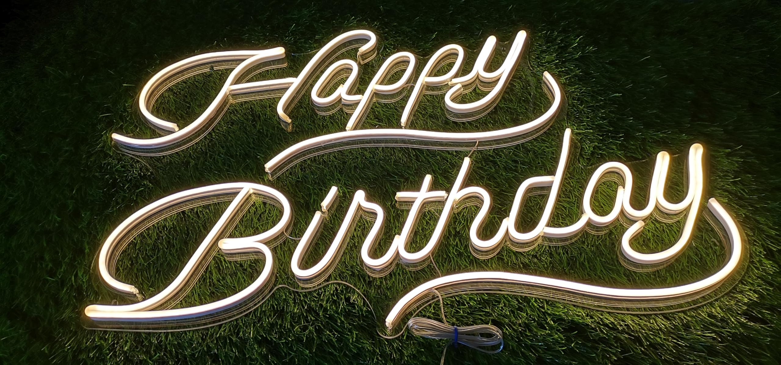 Large LED Neon Birthday Party Sign (38 x 56cm) Multicolor