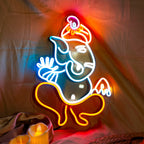 12x18in Ganesh LED Neon Light for Mandir, Home Decor & Gifts