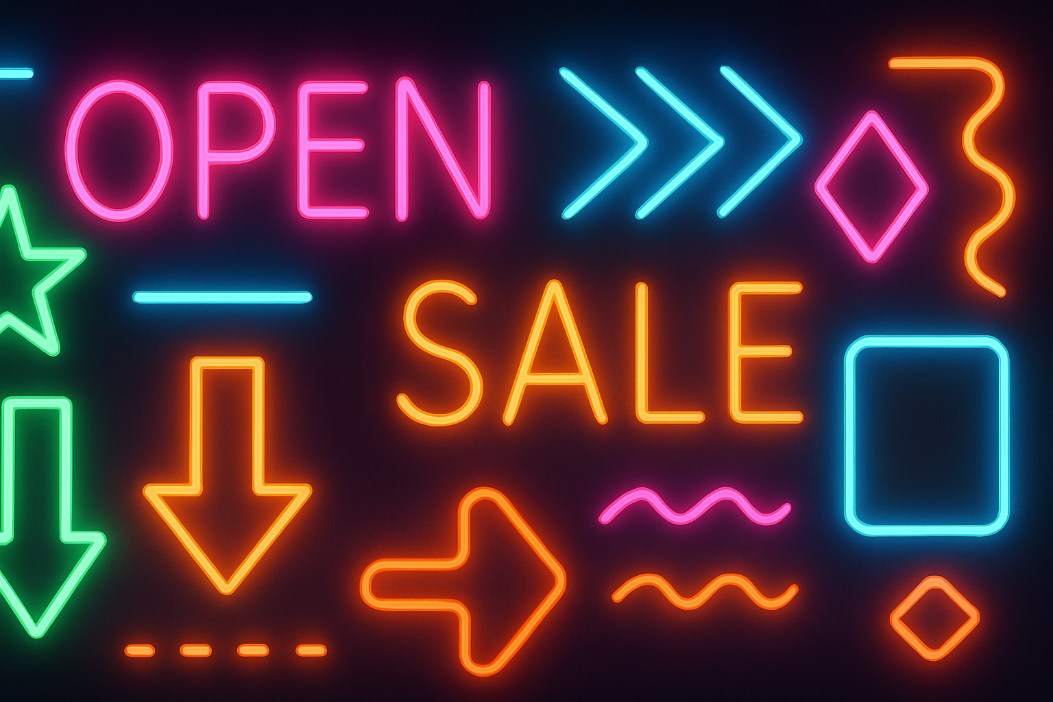 neon signs banner